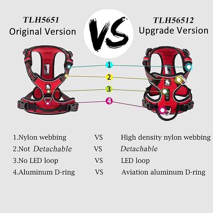 TRUE LOVE Dog Harness No Pull Nylon Reflective Pet Harness Adjustable Comfortable Control Step-in Brilliant Colors Truelove TLH56512 Gray