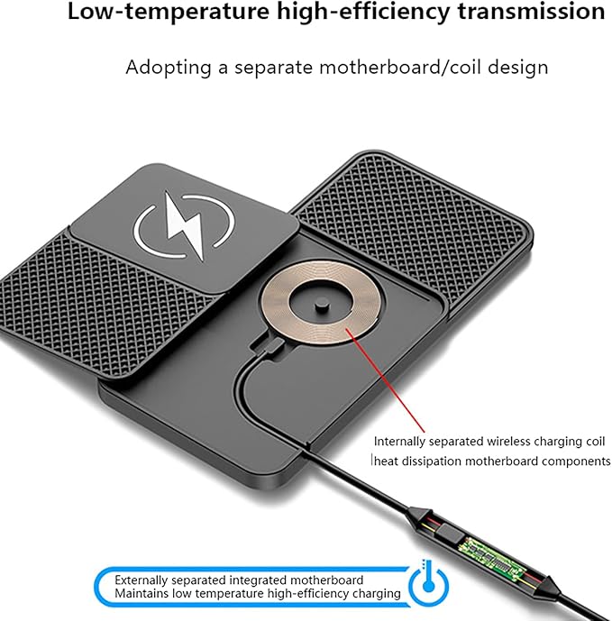 Wireless Car Charger Pad for Benz C 219 2004–2010,20W Fast Wireless Phone Charger Cell Phone Cordless Charging mat,Non-Slip Phone Charging,30cm Cable Type-C