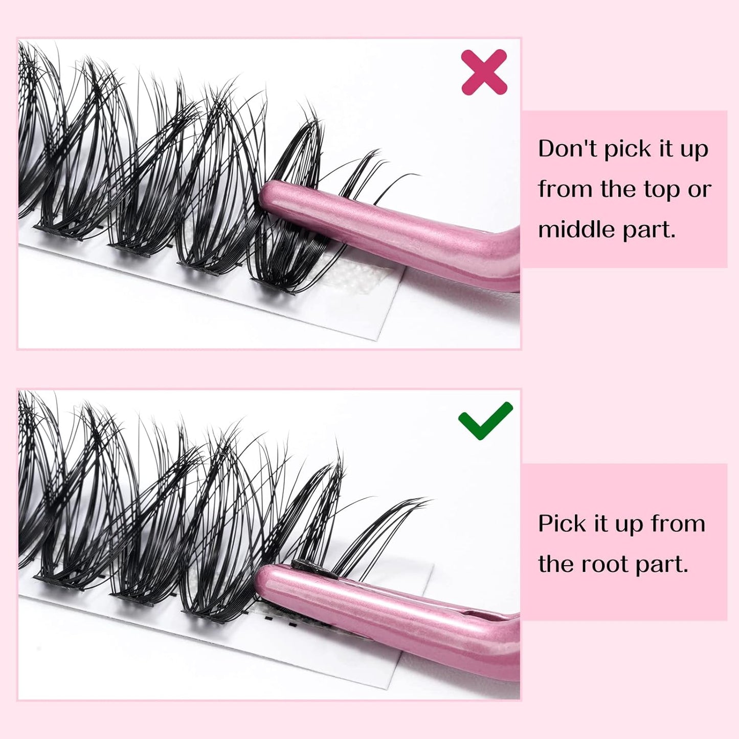 280 Pcs Individual Lashes 40D-C-0.07-16 Cluster Lashes C D Curl Wispy Lashes Bottom Lashes DIY Lashes At Home（40D-C-0.07-16）