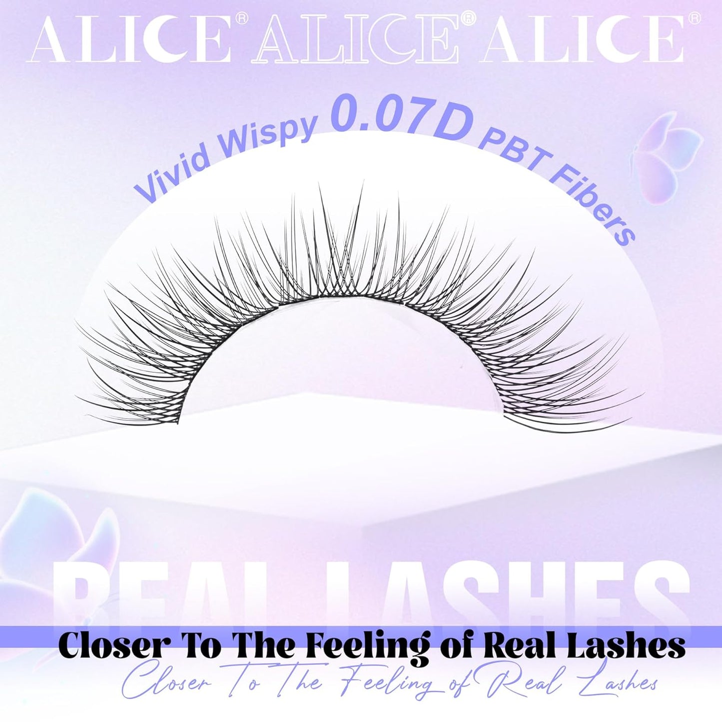 ALICE DIY Eyelash Extension Kit | 196pcs Natural Wispy Clusters | 10-18mm