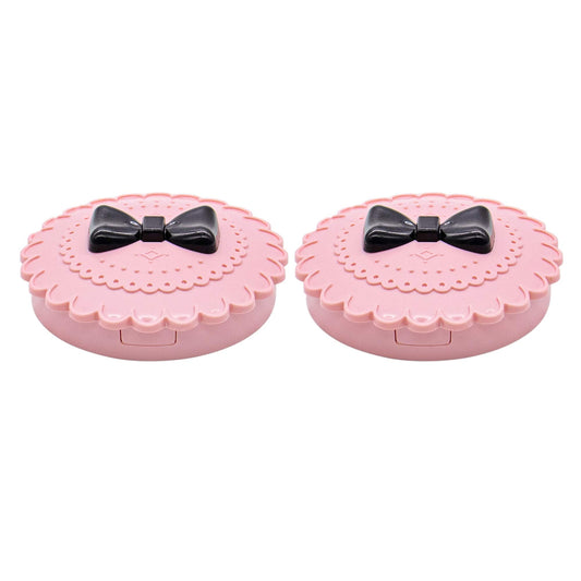 Auear, 2 Pack Of Bow Eyelashes Case Plastic Eyelashes Case Pink Storage Eyelashes Box For Travel Women And Girls