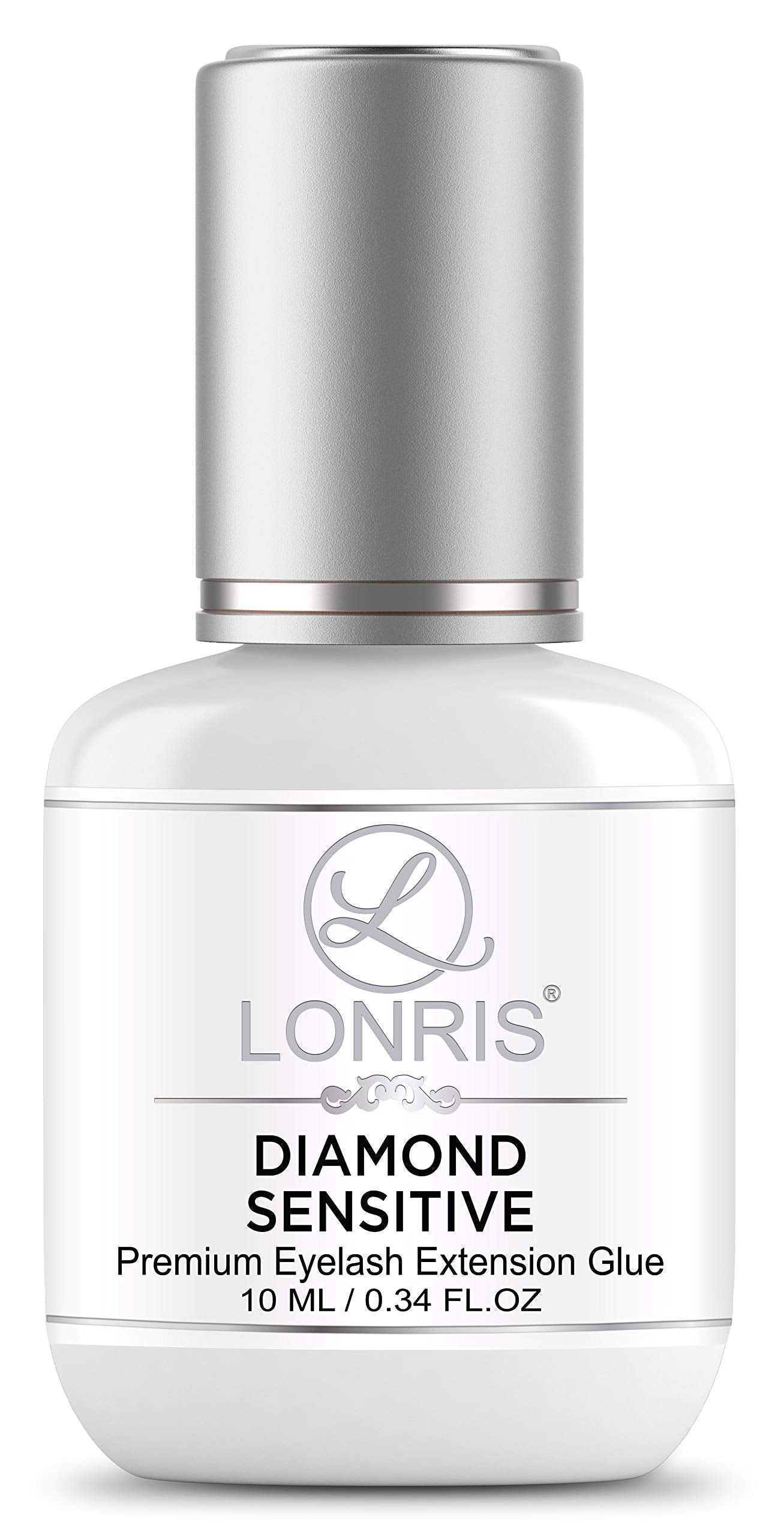 Low-Fume Eyelash Extensions Glue, No Irritation, Lonris Diamond Sensitive, 10Ml - Professional Lash Adhesive For Beginners & Exp