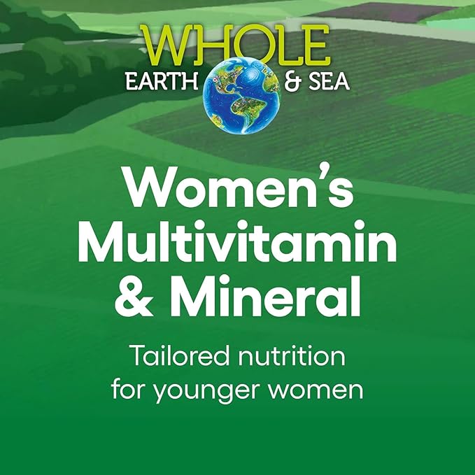 Natural Factors Whole Earth & Sea Women's Multivitamin & Mineral, Whole Food Supplement, Vegan, 120 Tablets