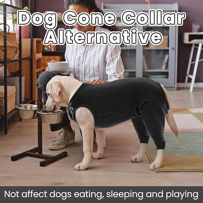 Nanaki Dog Wound Care Shirt, Dog Leg Sleeve To Stop Licking Rear Leg And Abdomen, Doggy Surgery Suit Female Spay,Doggy Onesie For Surgery Female Male, Pet Surgical Recovery Suit Pet Wound Heal Clothes