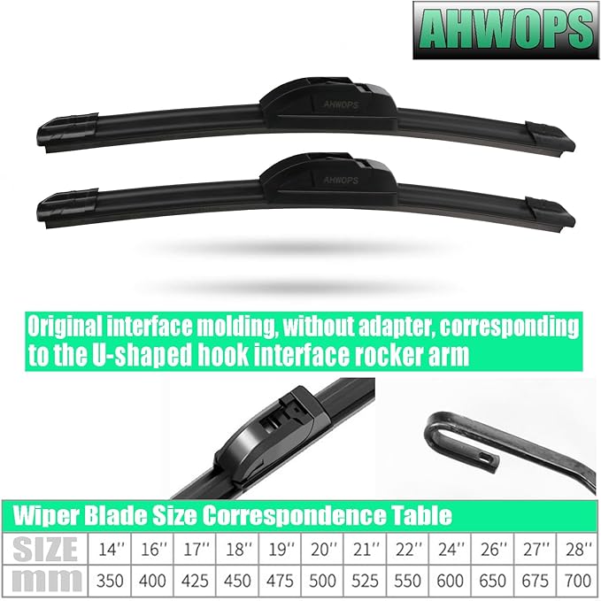 OEM All Season Wiper Blades for Ford F Series 23-12 Expedition 22-08,Chevy Silverado GMC Sierra Series 23-19 06-1999 Wiper Blades, Genuine Replacement (22 inch + 22 inch) For My Car