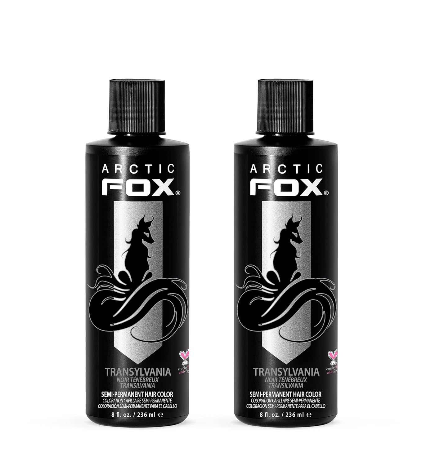 Vegan Semi-Permanent Hair Color Dye | Arctic Fox Aquamarine - 4 Fl Oz (Pack of 2)