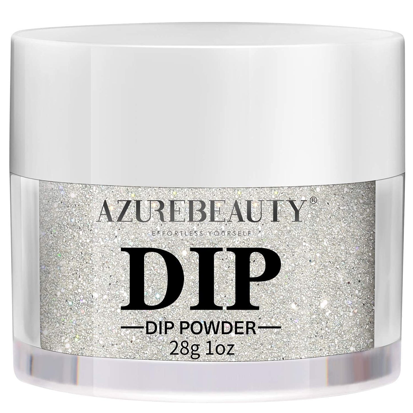 Azurebeauty Dip Powder Silver Glitter Color, Gorgeous Sparkle Dipping Powder Shine Nail Art Starter Manicure Salon Diy At Home,