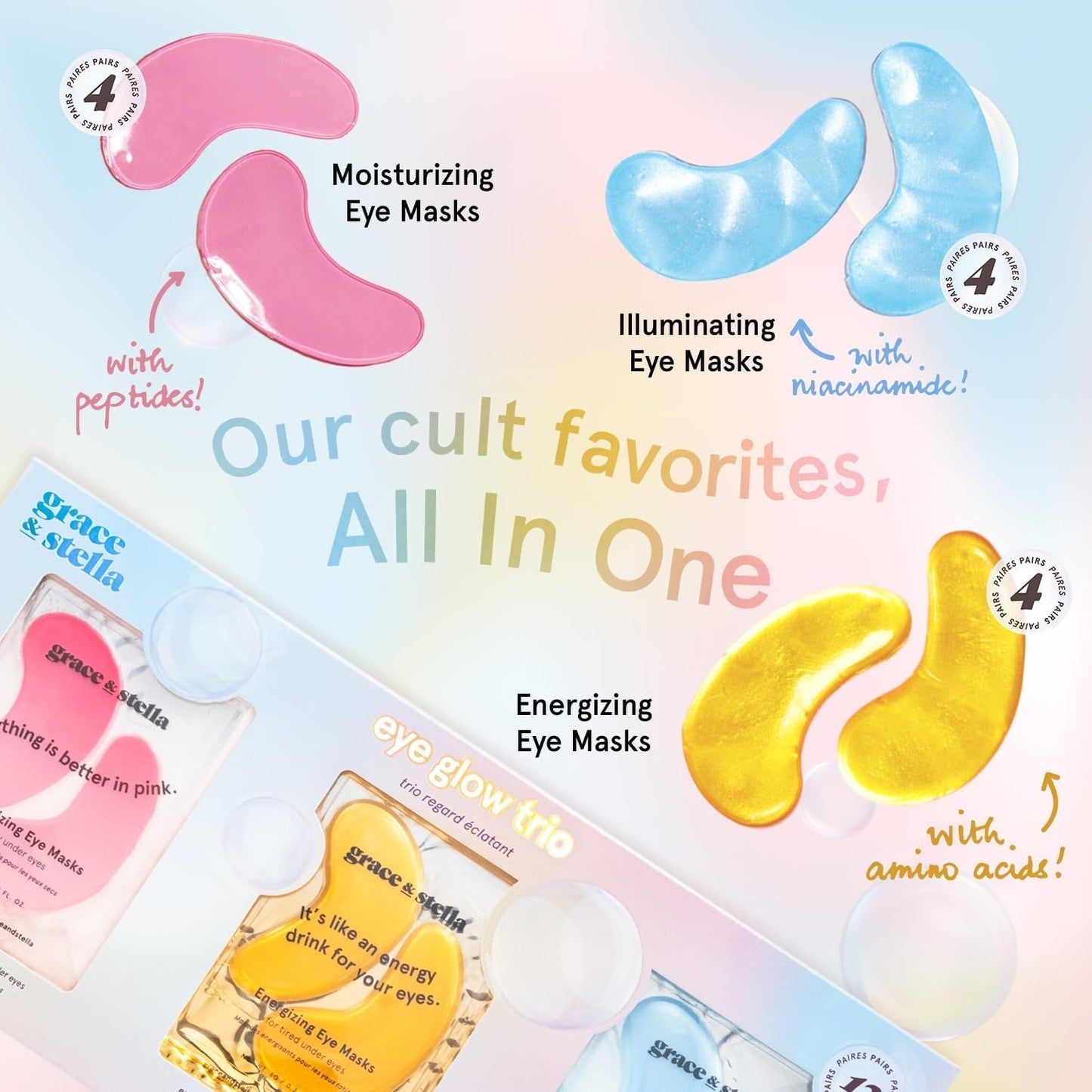 Under Eye Mask | Reduce Dark Circles & Puffiness | Vegan Gel Patches for Women