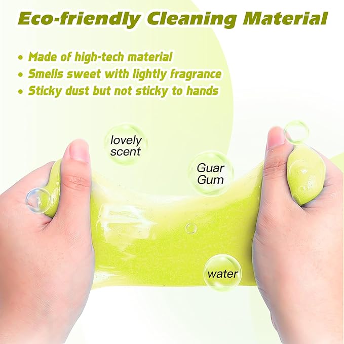 x xotic tech Car Cleaning Gel for Car Detailing Putty Interior Cleaner Slime Auto Detail Tools Supplies Accessories Valentines Day Gifts for Him Her Men Women Stocking Stuffers Yellow 6 Pack