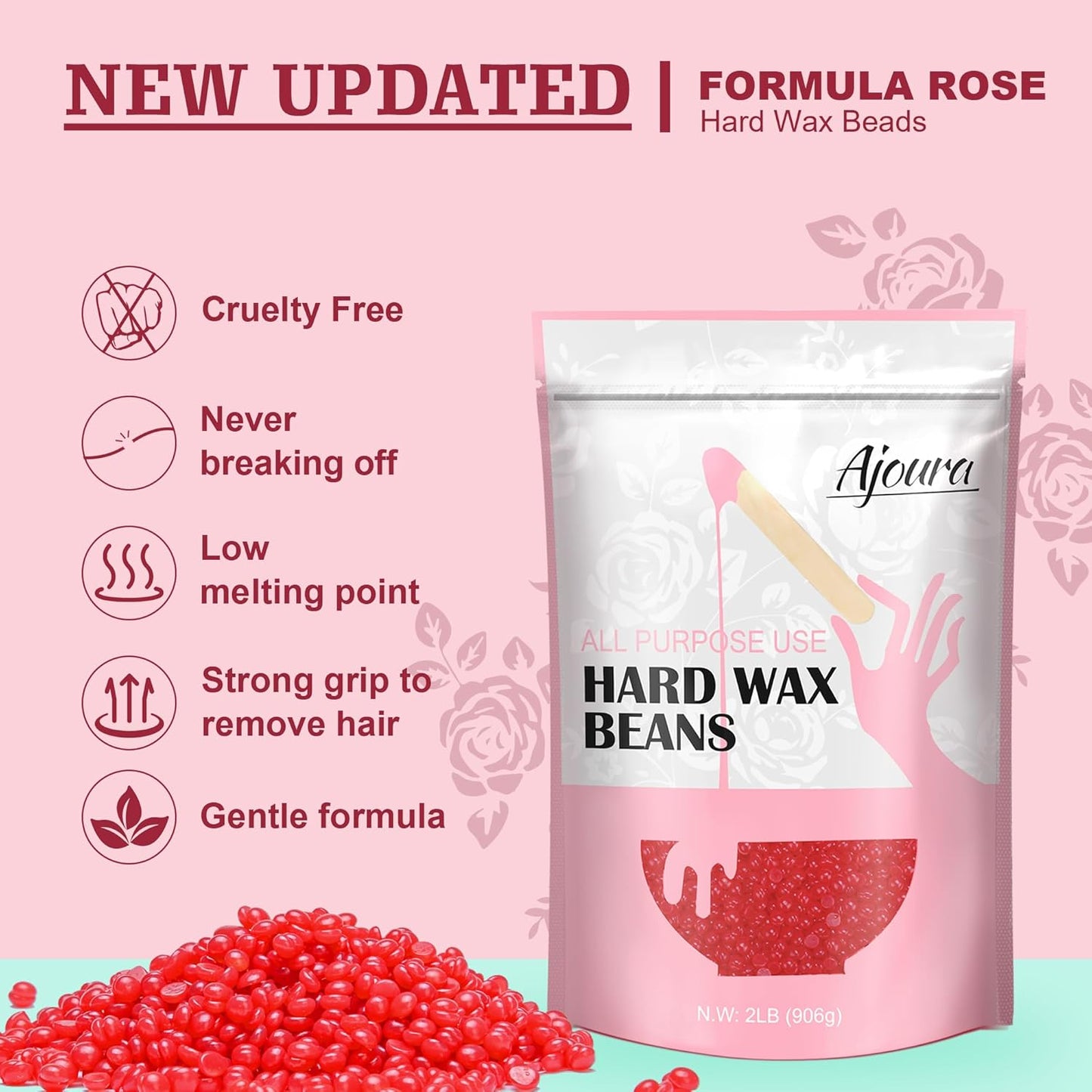 Chamomile Hard Wax Beads – 1Lb Hair Removal Wax for Full Body | Home Refill
