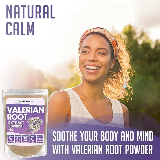 XPRS Nutra Valerian Root Extract Powder 4:1 - Premium Valerian Root Powder for Cognition - Vegan Friendly Herbal Sleep Assist (4 Ounce)