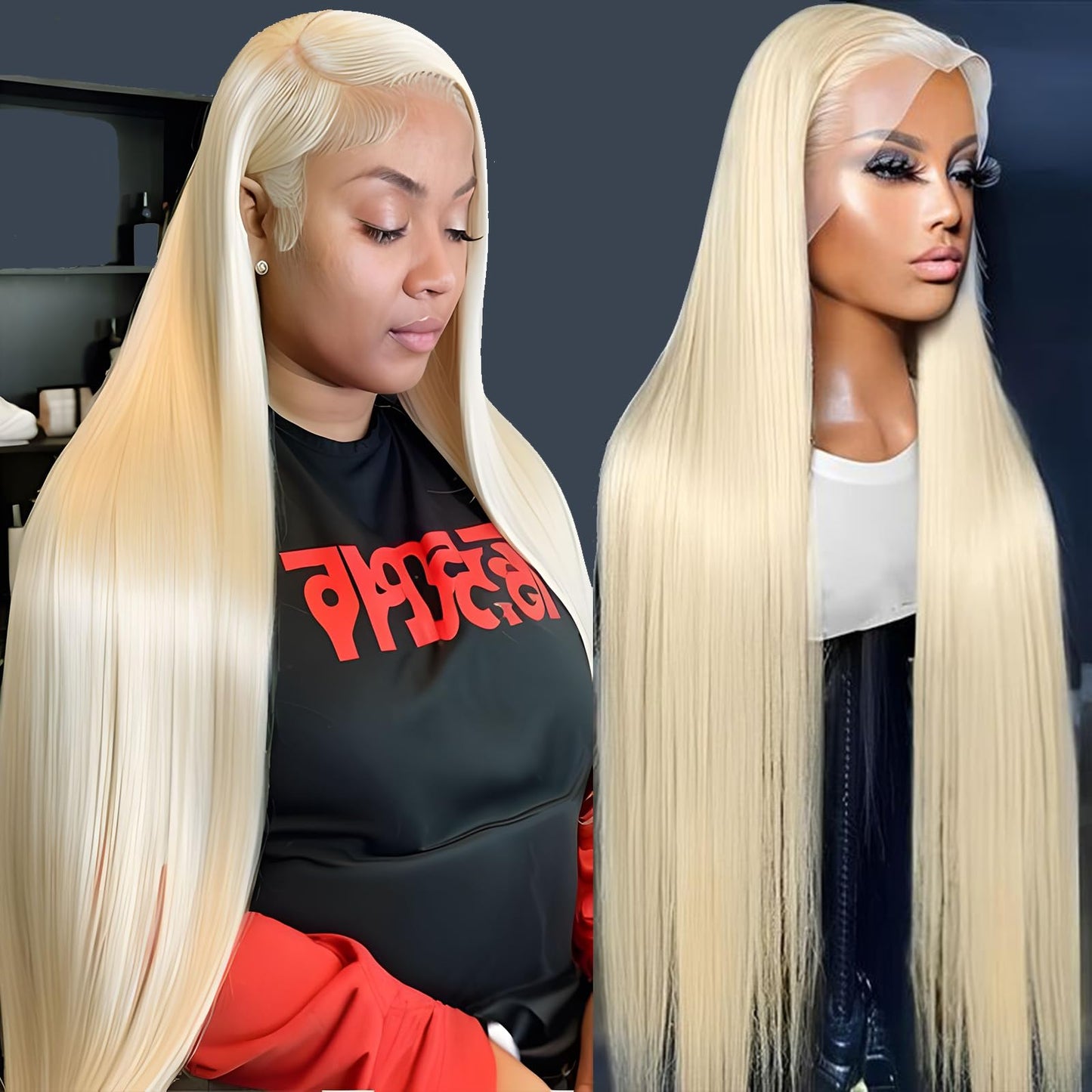 Mydiva 613 13X6 Lace Front Wig Human Hair Straight Blonde Lace Front Wigs Human Hair Pre Plucked With Baby Hair 180% Density Blo