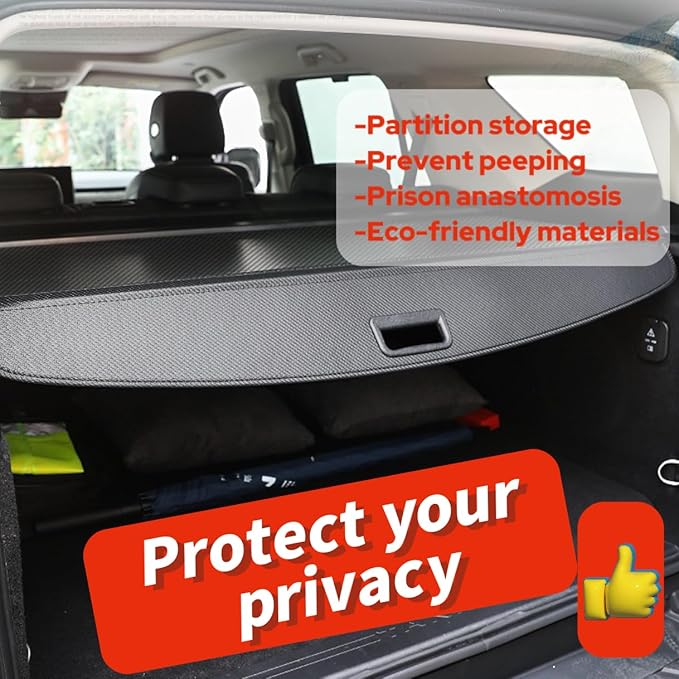 Cargo Cover No Gap Fit for VW Volkswagen Tiguan 2018-2023 2024 Retractable Trunk Rear Security Cover Shielding Shade Trunk Cover No Gap