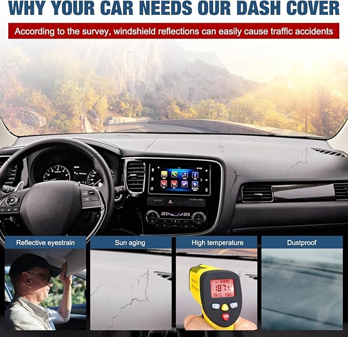 Dashboard Dash Cover Mat Carpet Compatible with 2016-2019 2020 Kia Sorento
