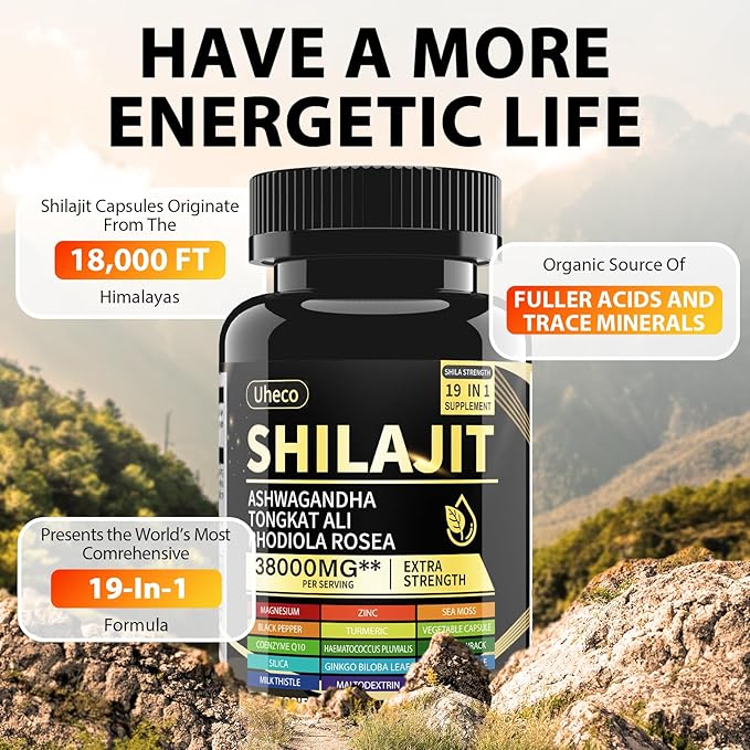 Fulvic Acid Capsules, Supplement for Shlajit 20000 mg- 87 Count