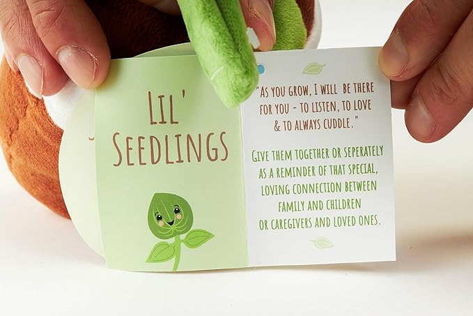 Hug Feel The Love Soil Mates – Daisy – Plush Plant Home Decor, Plush Shelf Decor, Cute Home Decor, Lil’ Seedlings Plush Toy, Thoughtful Message, 10 inches