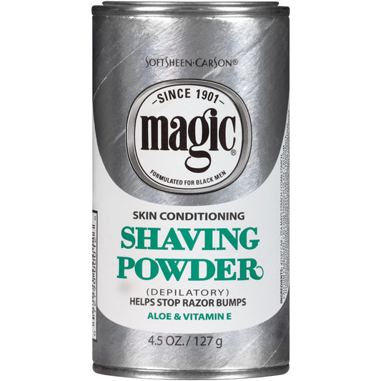 Softsheen-Carson Magic Razorless Shaving For Men, Magic Skin Conditioning Shaving Powder, With Vitamin E And Aloe, Formulated Fo