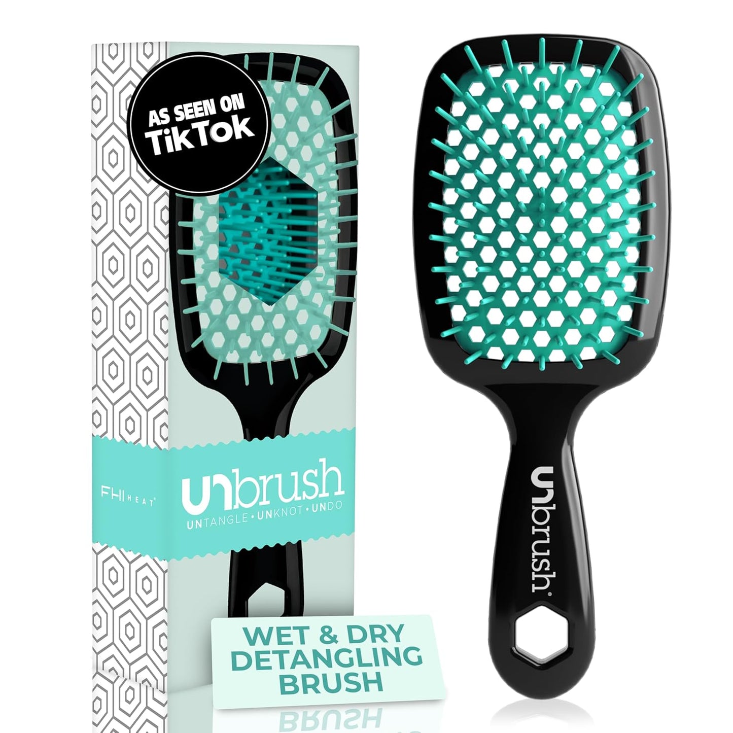 FHI Heat UNbrush Detangling Brush | Pain-Free for All Hair Types | Lightweight & Anti-Static