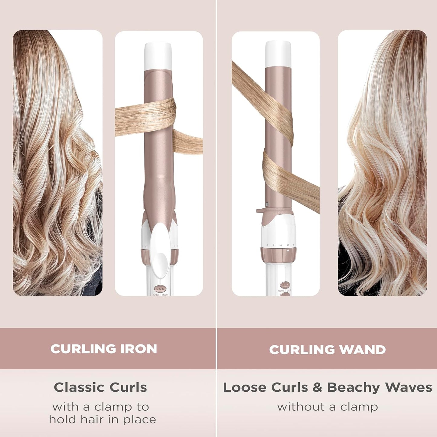 Conair Double Ceramic 3/4-Inch Curling Iron | Bonus Claw Clip | Tight Curls