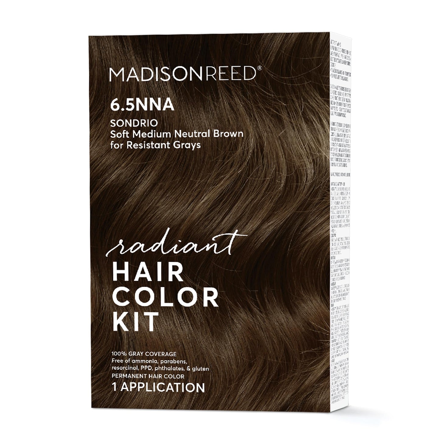 Madison Reed Radiant Hair Color Kit, Soft Medium Neutral Brown For 100% Coverage Of Resistant Gray Hair, Ammonia-Free, 6.5Nna So