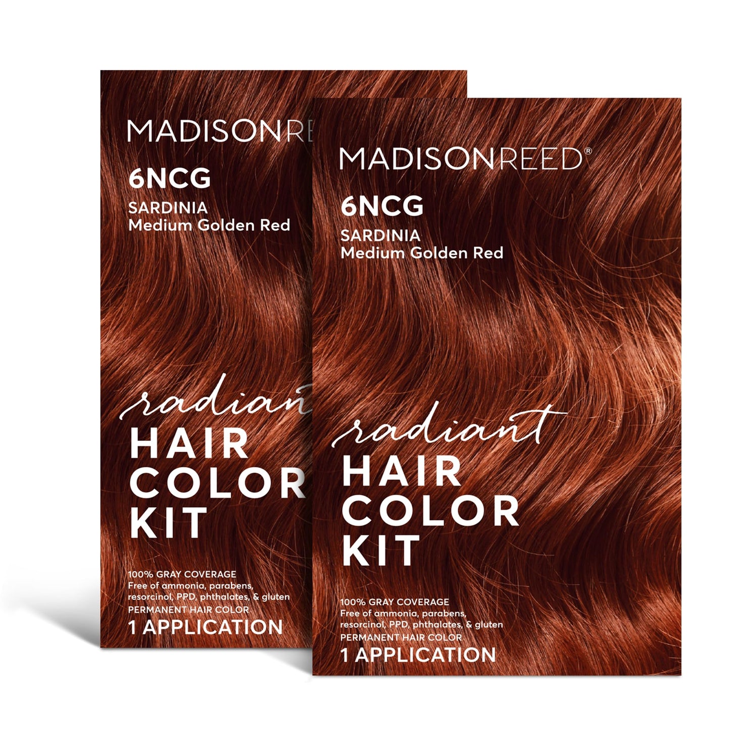 Madison Reed Radiant Hair Color Kit, Medium Amaretto Red For 100% Gray Coverage, Ammonia-Free, 6Ncg Sardinia Red, Permanent Hair