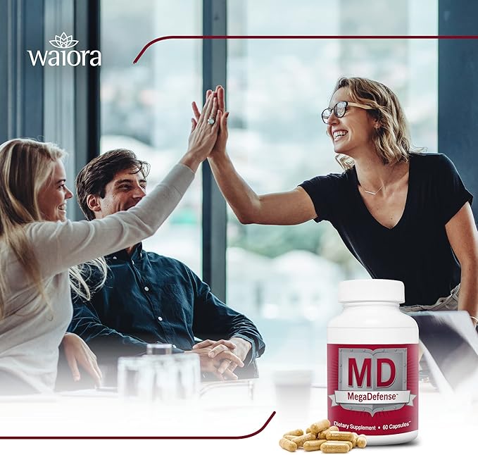 Waiora MegaDefense Mushroom Capsules (3 Bottles), Supplement for Daily Wellness, 6 Mushroom Supplement: Reishi, Turkey Tail, Cordyceps, Maitake, Agaricus & Shiitake, Non-GMO (60 Veggie Caps)