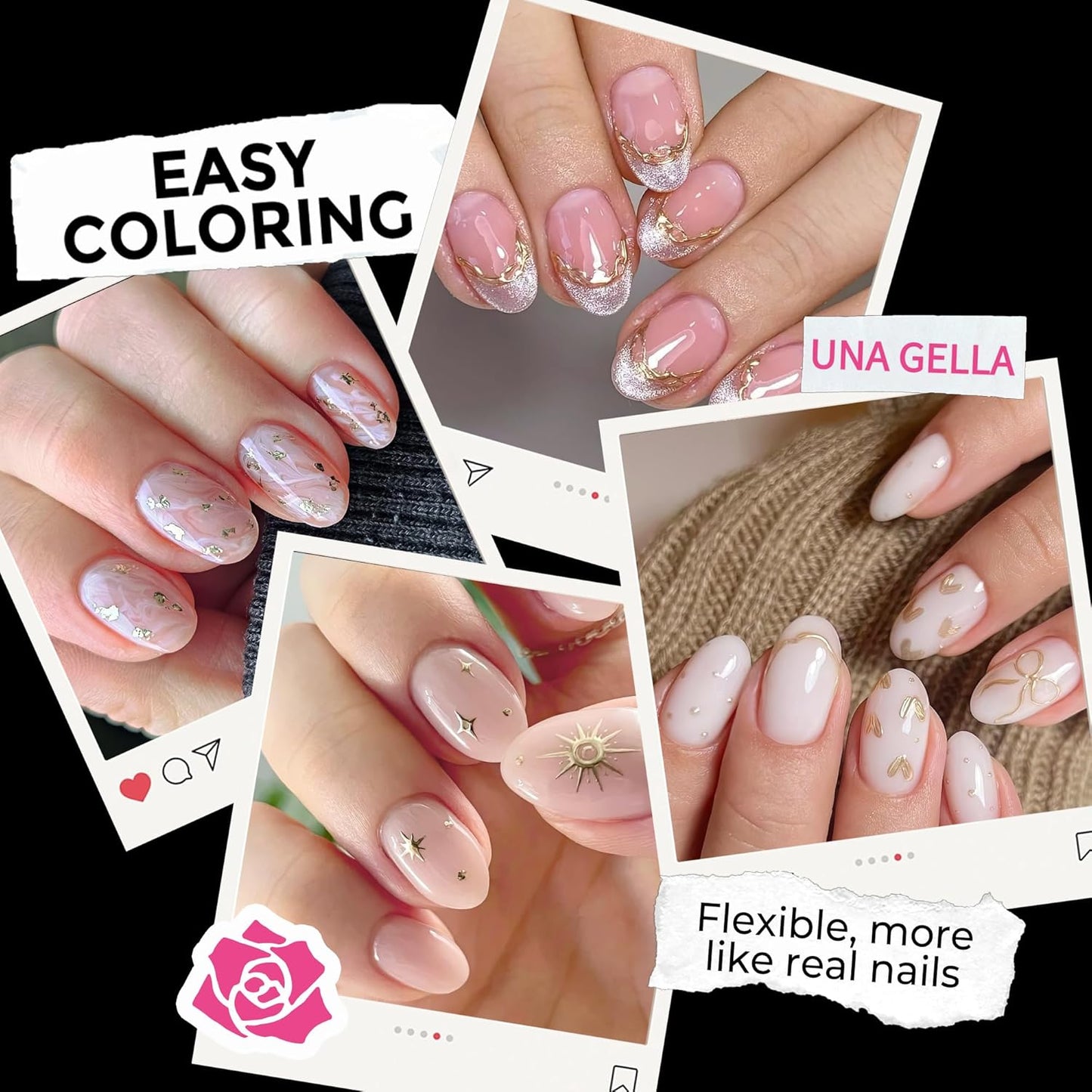 Extra Short Square Fake Nails | 216pcs Gel Tips | Full Cover Acrylic for DIY