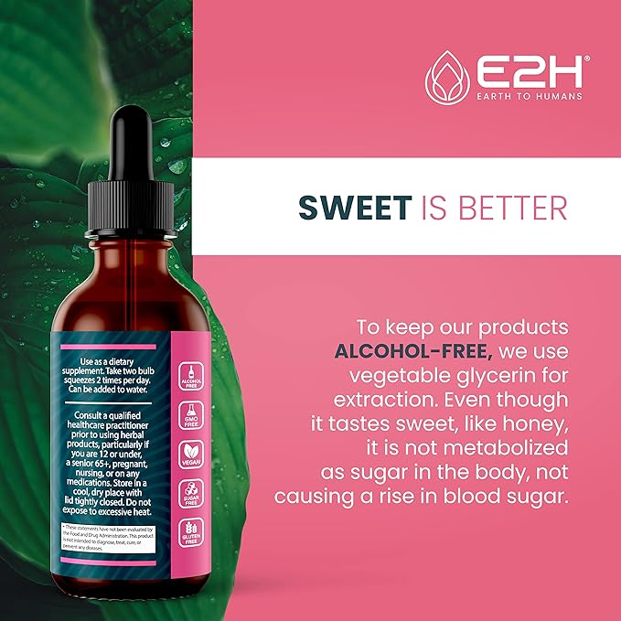 E2H All Natural Women's Wellness, Hormone Balance and PMS Relief with Black Cohosh, Dong Quai and Licorice Root for Hot Flash Relief (3 Bottles)