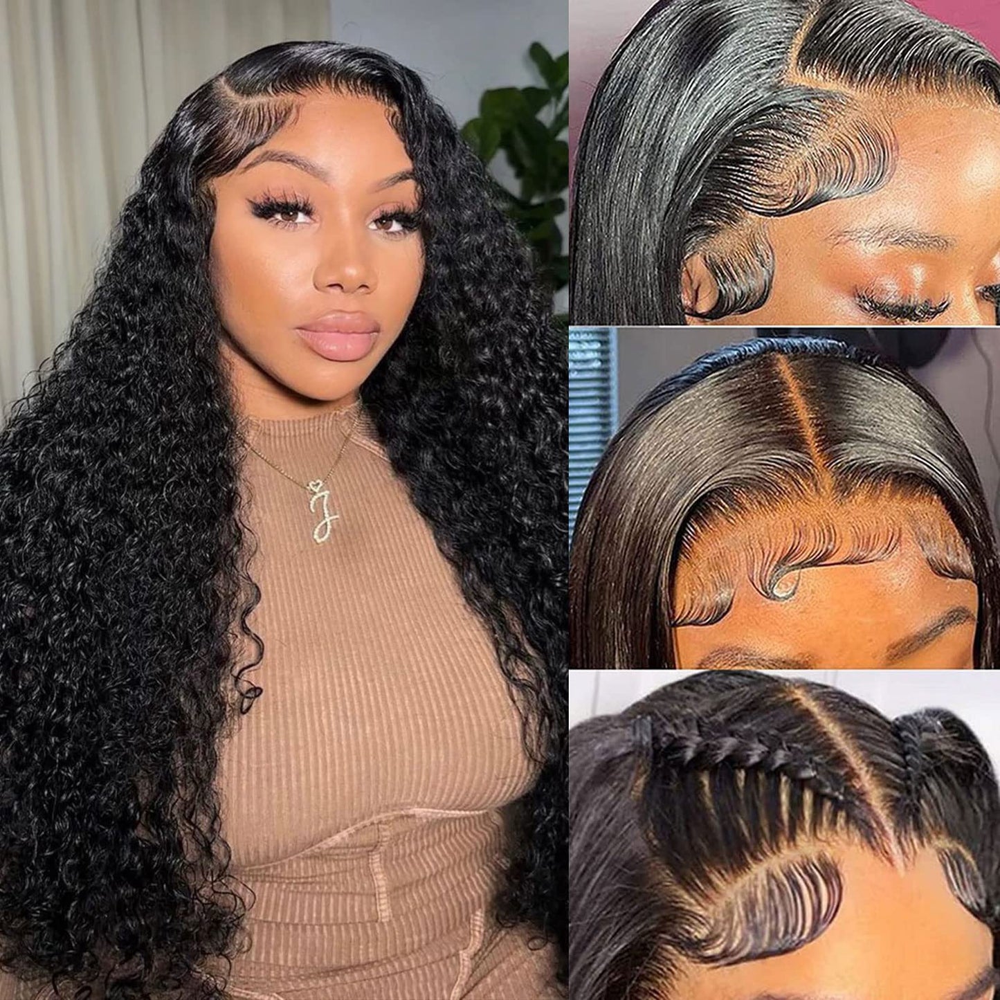 Daules 5X5 Hd Lace Closure Wigs Human Hair 5X5 Deep Wave Closure Wig For Women 100% Human Hair 180% Density Pre Plucked With Bab