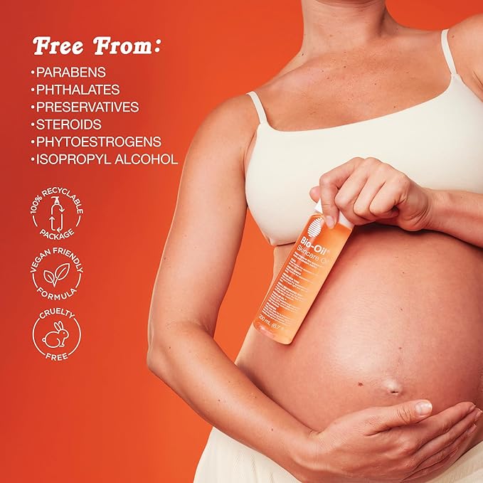 Bio-Oil Skincare Body Oil Serum for Scars and Stretch Marks, Face and Body Moisturizer with Vitamin E & A for Sensitive Dry Skin, Dermatologist Recommended, Travel Size, .85 oz, Pack of 3