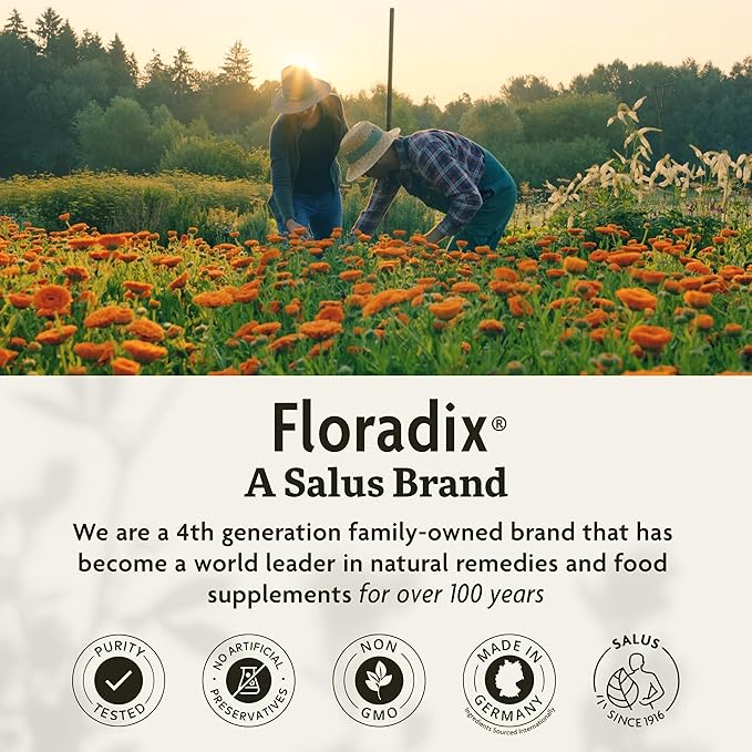 Floradix Calcium Magnesium Liquid Herbal & Mineral Supplement - Bone Support Supplement* with Calcium, Magnesium, Vitamin D & Zinc - Vegetarian, Non-GMO - 16.9 fl oz