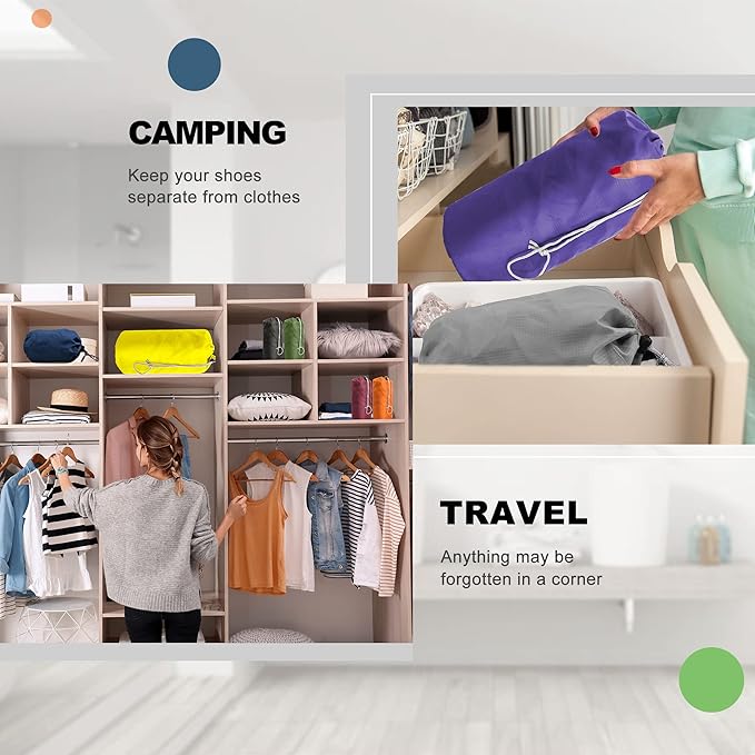 BeeGreen Stuff Sack for Backpacking Drawstring Storage Bag with Dust Flap