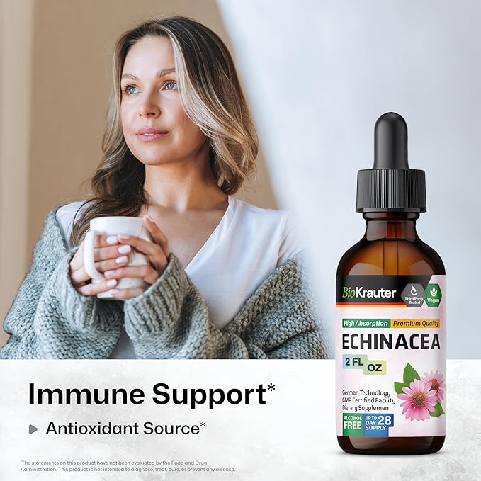 BIO KRAUTER Goldenseal Tincture 2 Fl. Oz. & Echinacea Tincture 2 Fl. Oz.