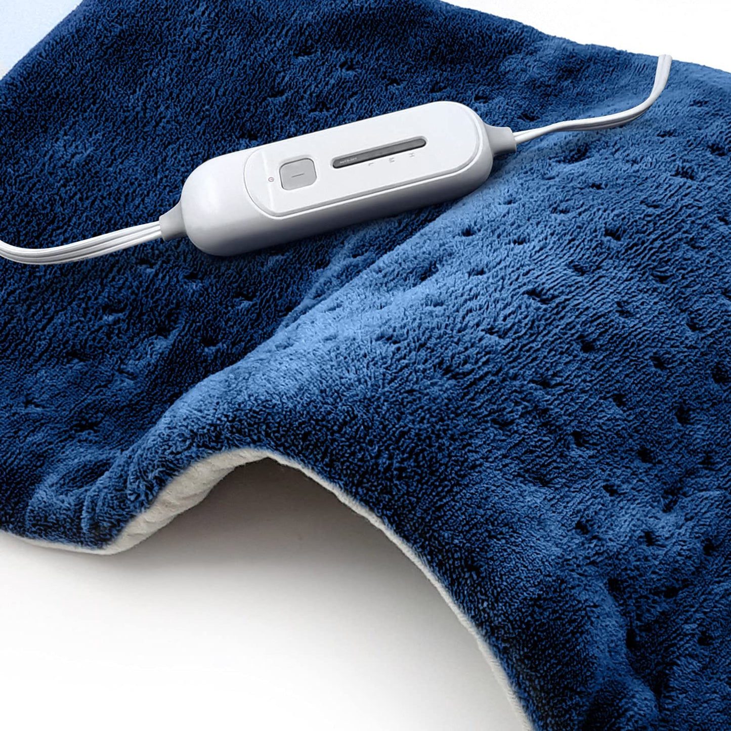 SUNAID Full Back Electric Heating Pad Fast Heating Wrap with Auto Shut Off for Back, Neck and Shoulder, Abdomen, Waist Pain Relief, Dry/Moist Option (12" x 24" (Navy))
