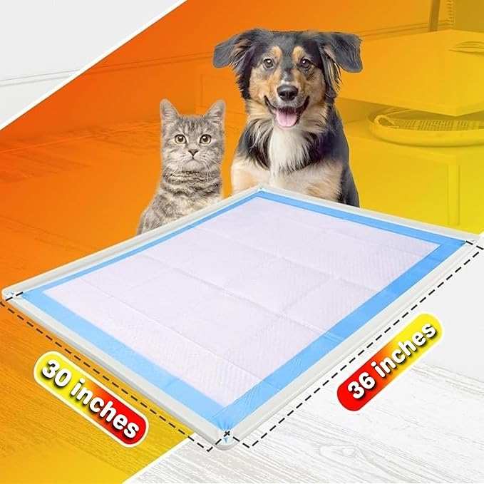 TidyFriend Dog Pee Pad Holder Tray Fits for 30” x 36” Pee Pads with Corner Lock Holes, Raised Edges, Non-Spill, Easy to Clean Silicone Dog Potty Tray Holder, For Indoor Floor Protection (White)