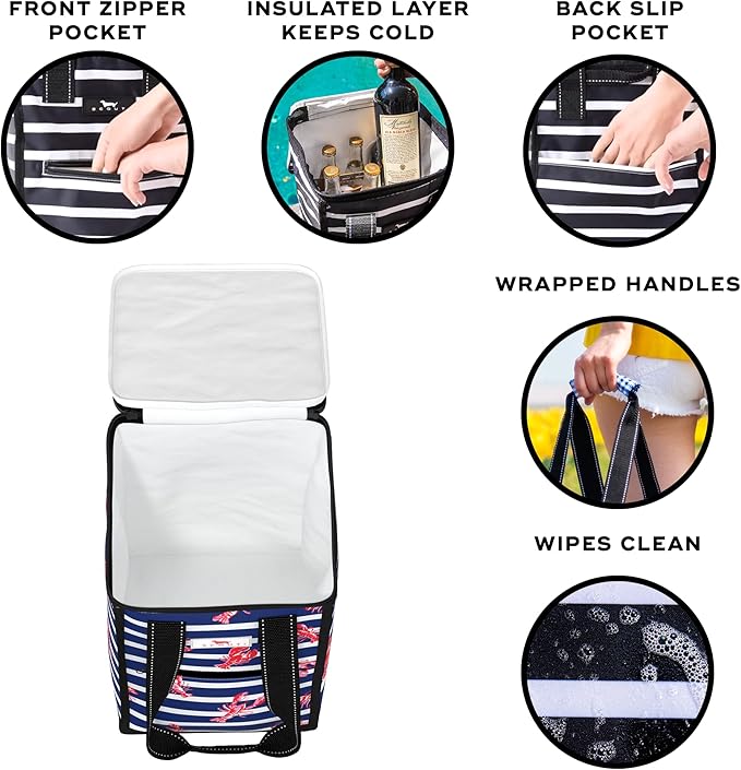SCOUT Pleasure Chest - Soft, Lightweight, Insulated Cooler, Fits 5 Wine Bottles, Cooler for Beach, Pool, Boat, and Picnics