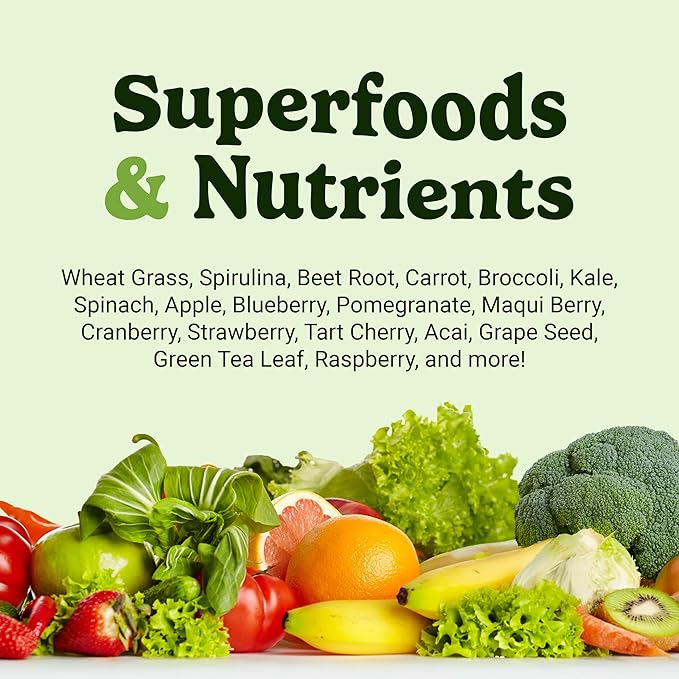 VitaHustle ONE Superfood Super Greens Powder Berry Flavor (25 Servings (Pack of 2))