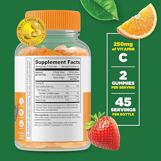 Lifeable Turmeric Curcumin Kids + Vitamin C Kids, Gummies Bundle - Great Tasting, Vitamin Supplement, Gluten Free, GMO Free, Chewable Gummy