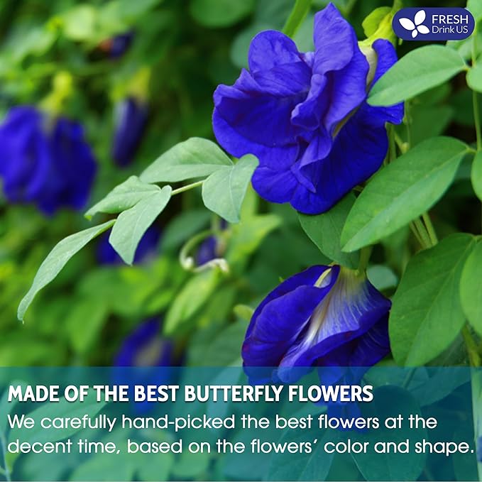 FRESHDRINKUS 6.5oz Butterfly Pea Flower Powder, 100% Natural and Pure, No Additives, No Gluten, No Sugar, Vegan