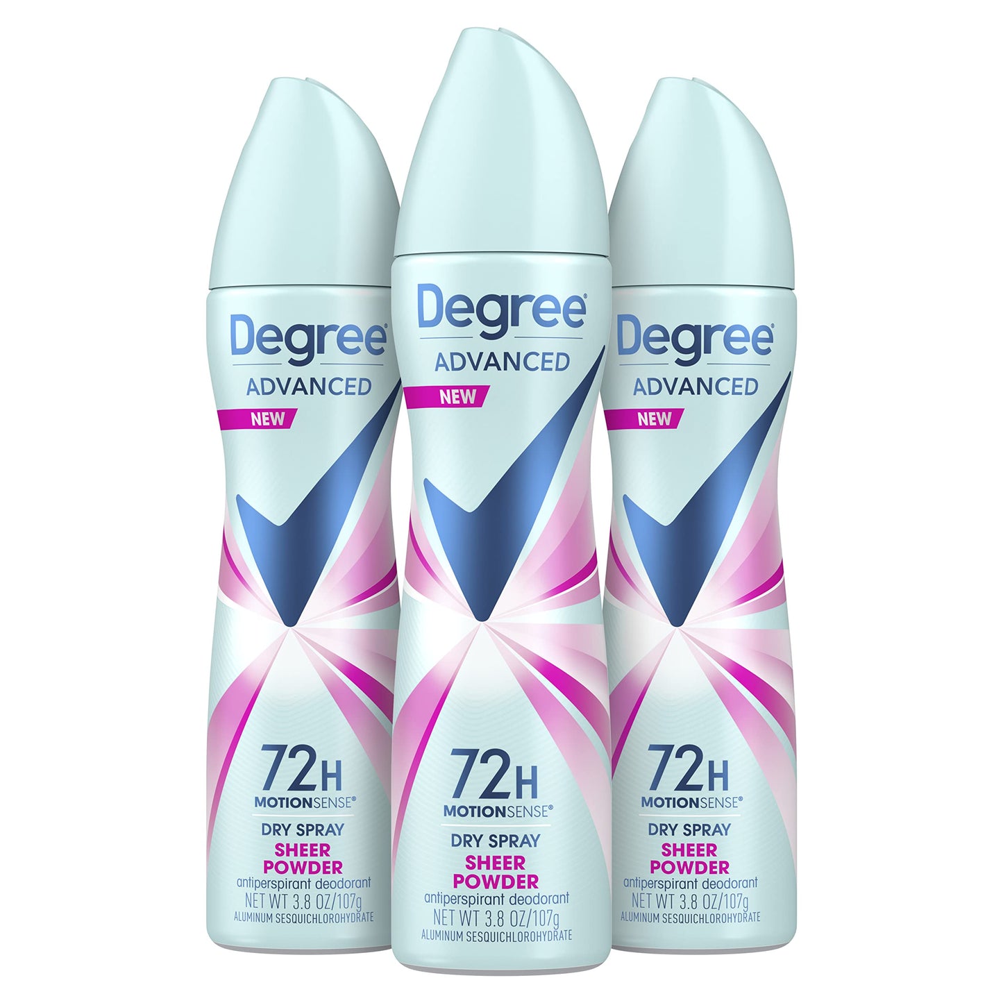 Degree Advanced Antiperspirant Deodorant Dry Spray 72-Hour Sweat And Odor Protection Sheer Powder Deodorant Spray For Women With