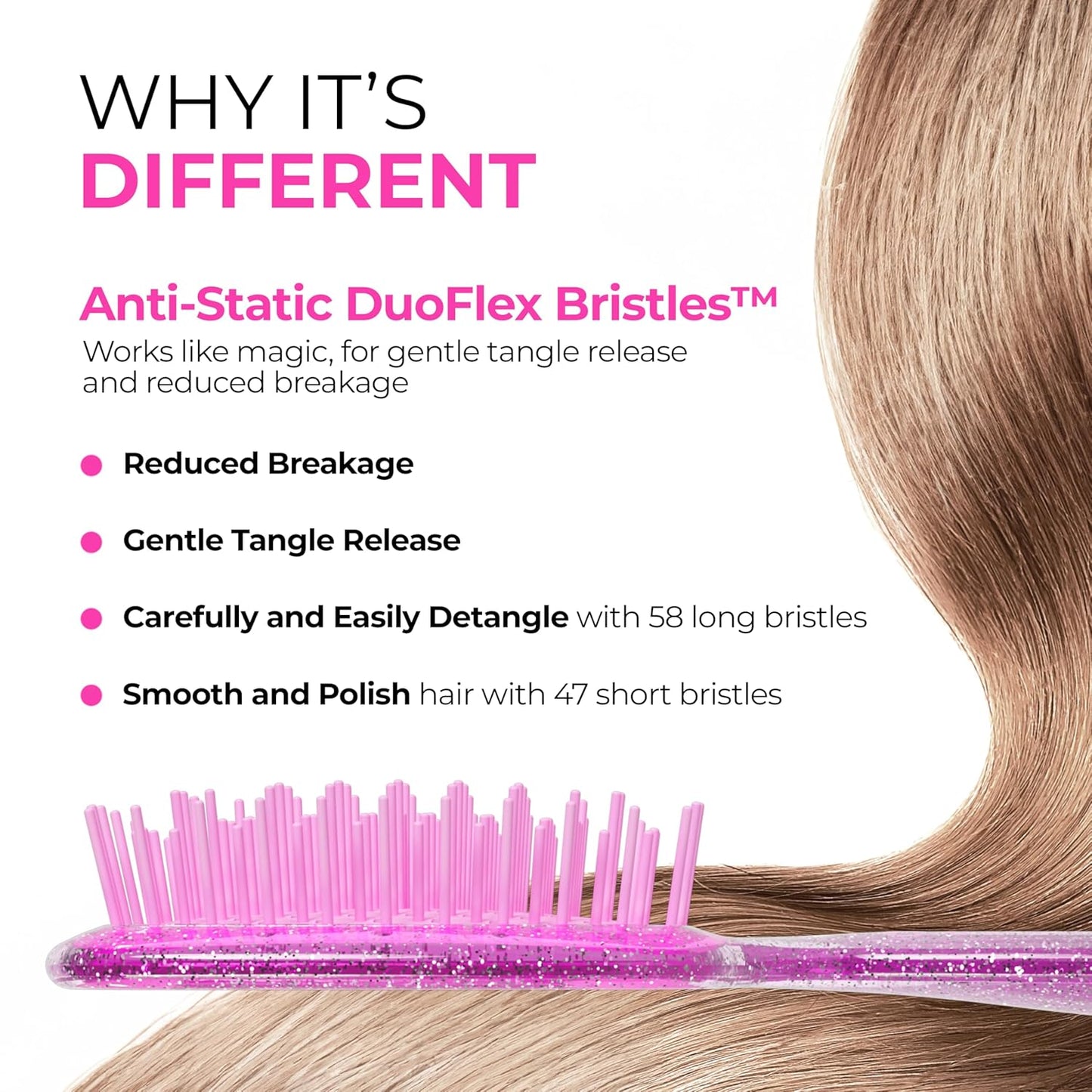 FHI Heat UNbrush Detangling Brush | Pain-Free for All Hair Types | Lightweight & Anti-Static