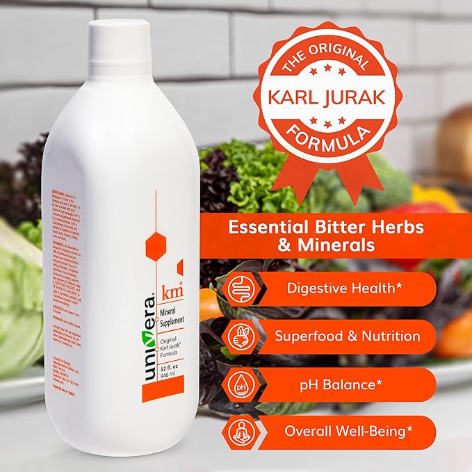 Univera KM Mineral Supplement | Original Karl Jurak Formula | Rich in Potassium & Vitamins | Stabilizes pH Balance | Supports Digestion + Nutrient Absorption | Natural Phytonutrients | 90 Day Supply