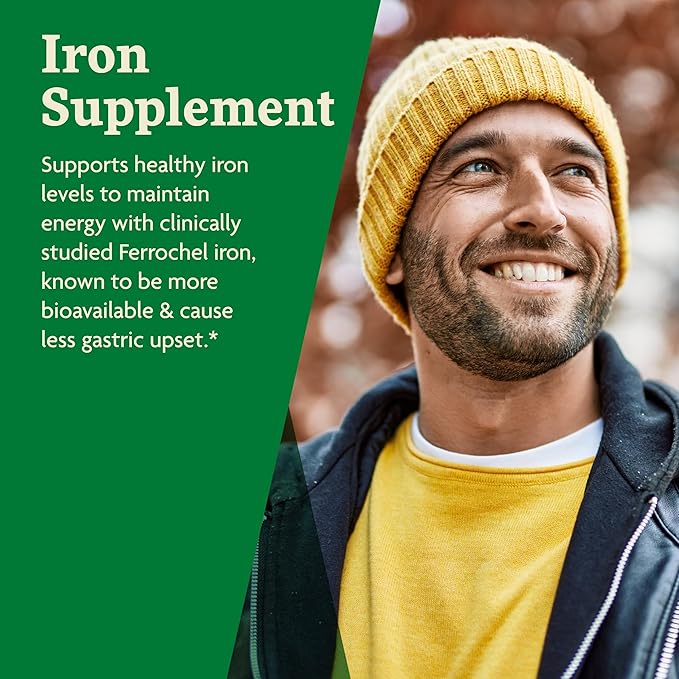 Floradix Iron + Herbs - Iron Supplement for Healthy Energy Support* - Vegan, Non-GMO, Gluten-Free, Soy-Free - 120 Liquid Phyto-Caps