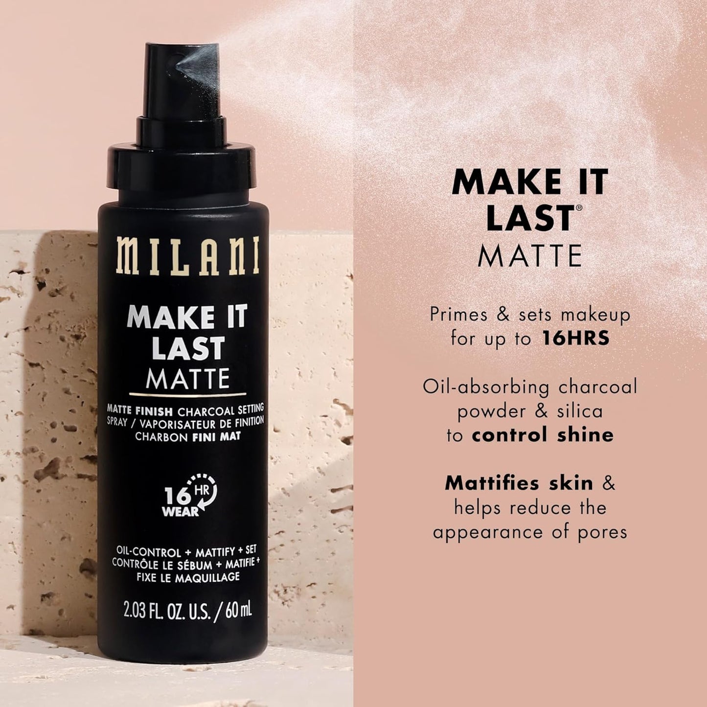 Milani Make It Dewy Setting Spray | 3-in-1 Hydrating & Illuminating Formula