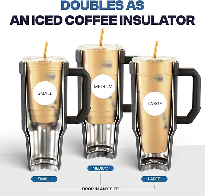 Thicc Buddy - 40 oz Stainless Steel Vacuum Insulated Tumbler with Lid and Straw for Water - Travel Mug Cupholder Friendly - Gifts for Women Men Him Her (Silver Sleigh)