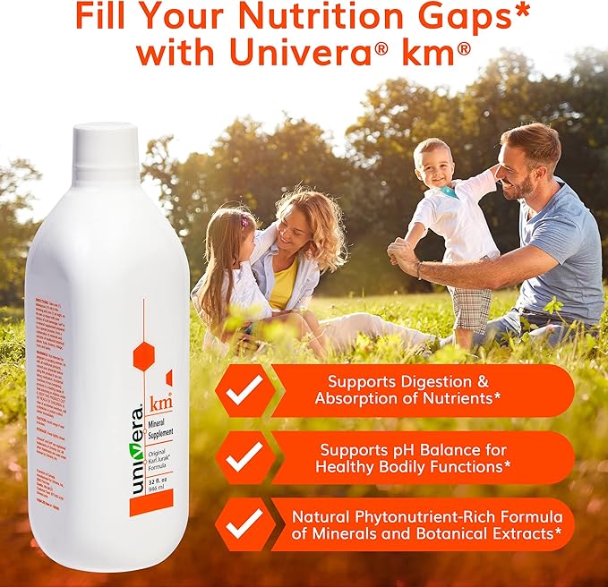 Univera KM Mineral Supplement | Original Karl Jurak Formula | Rich in Potassium & Vitamins | Stabilizes pH Balance | Supports Digestion + Nutrient Absorption | Natural Phytonutrients | 90 Day Supply