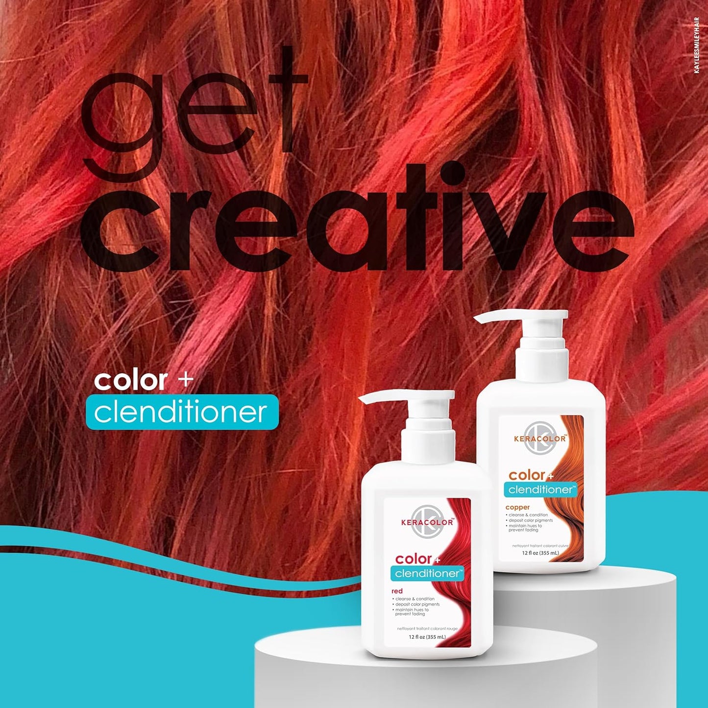 Keracolor 3-In-1 Color-Depositing Conditioner | Gently Cleanses & Conditions | 12 Fl Oz