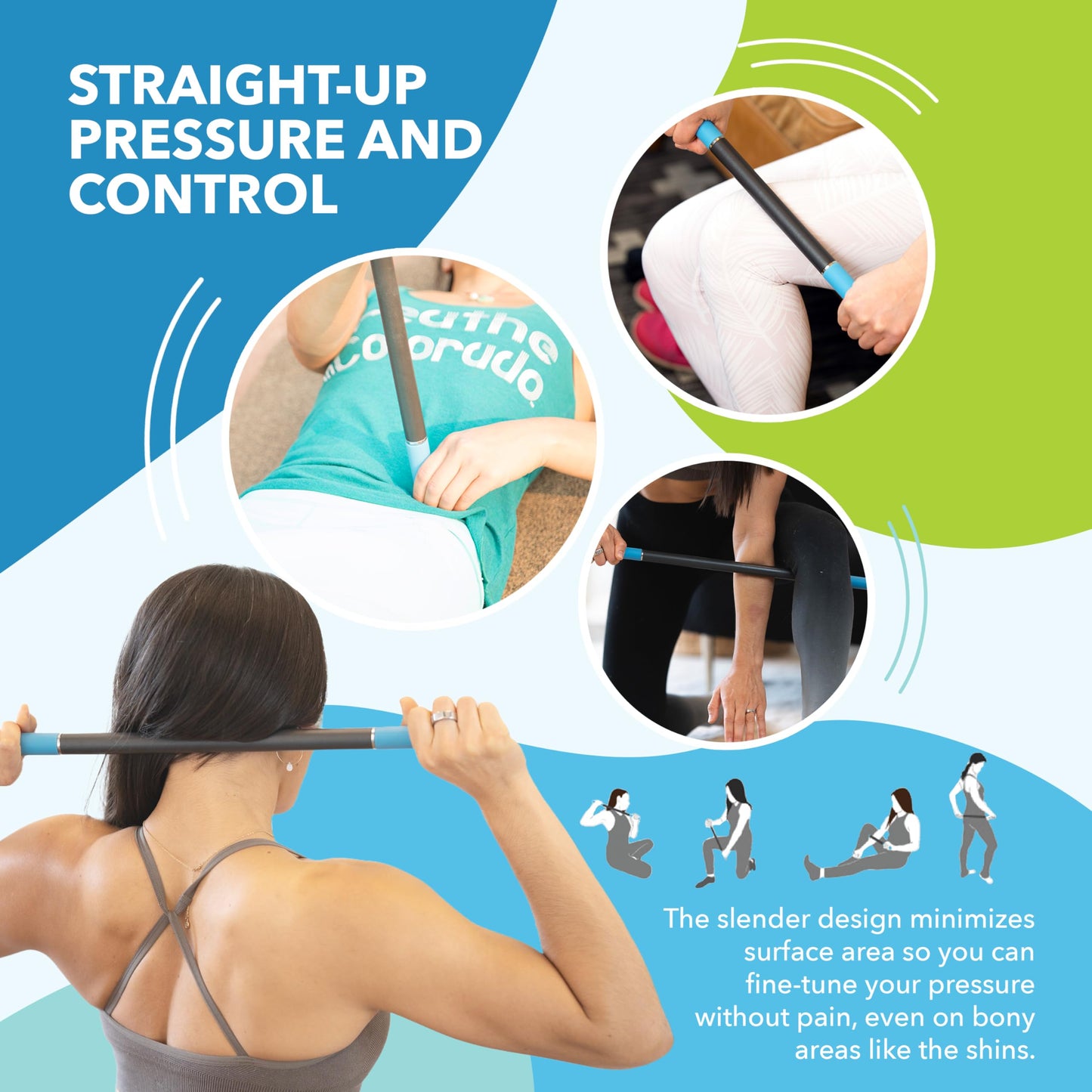 RAD Rod Mini – Compact Deep Tissue Massage Roller Stick – Travel-Ready Myofascial Release Tool for Legs, Back, Neck, Arms & Shoulders – Muscle Roller for Mobility & Recovery