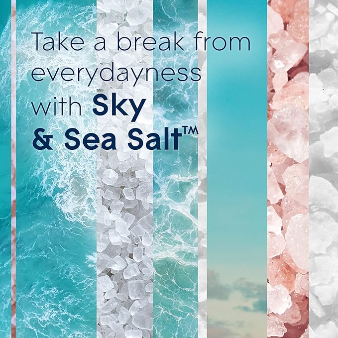 Glade PlugIns Refills Air Freshener, Sky & Sea Salt, Scented and Essential Oils for Home and Bathroom, 0.67 Fl Oz, 10 Count