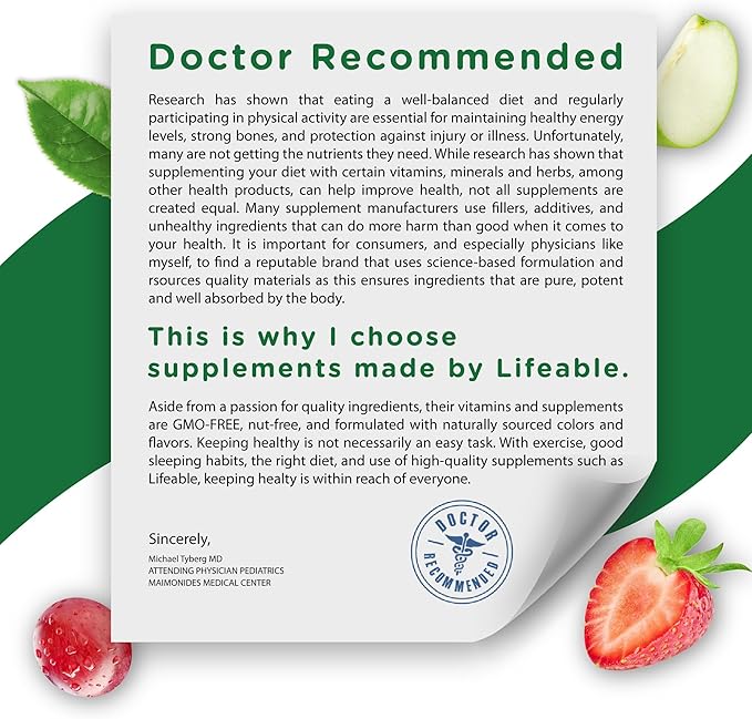 Lifeable Womens Multivitamin Gummy | with Vitamin A, C, D, E, Niacin, B6, Folate, B12, Biotin, Pantothenic Acid, Iodine, Zinc | Great Tasting Multivitamin for Women Gummies | 90 Gummies